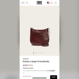 Frye Casey large crossbody in charcoal